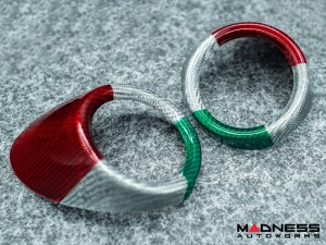 Alfa Romeo Giulia Interior Air Vent Cover Trim Kit - Carbon Fiber - Rear Set - Italian Theme - Feroce Carbon Alfa Romeo Giulia Interior Air Vent Cover Trim Kit - Carbon Fiber - Rear Set - Italian Theme - Feroce Carbon